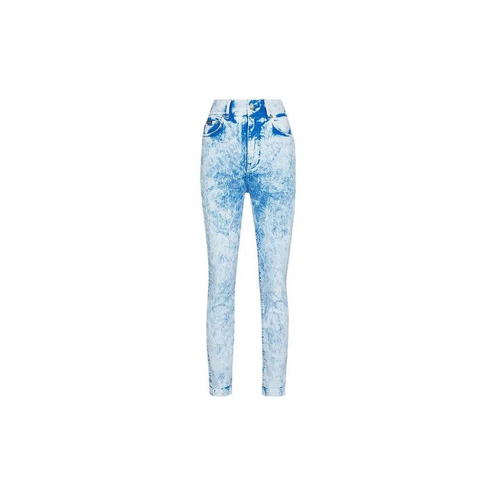Dolce & Gabbana Acid Wash Skinny Jeans 'Синий' 1