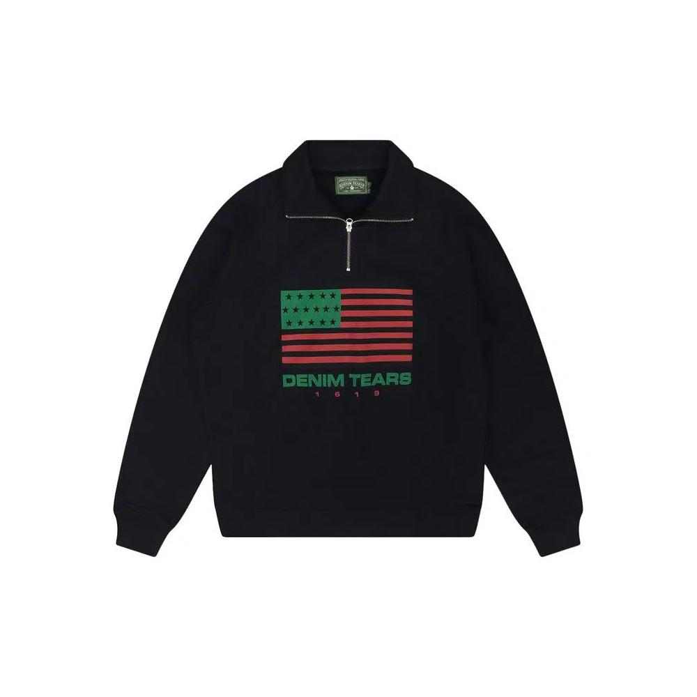 Полузастежки Denim Tears 1619 Quarter Zip 'Black' 1