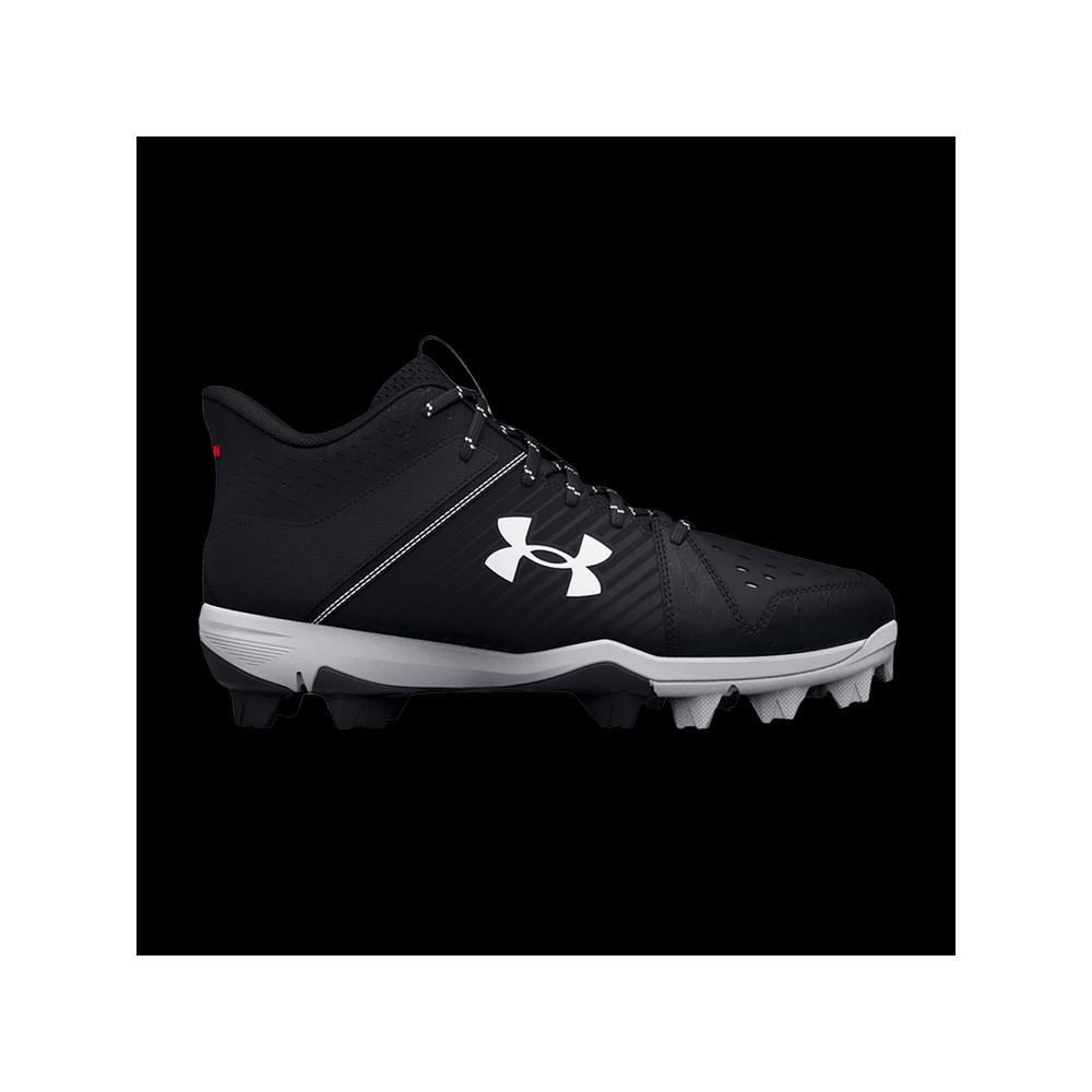 Бутсы Under Armour Leadoff Low Mid GS 'Black White' 1