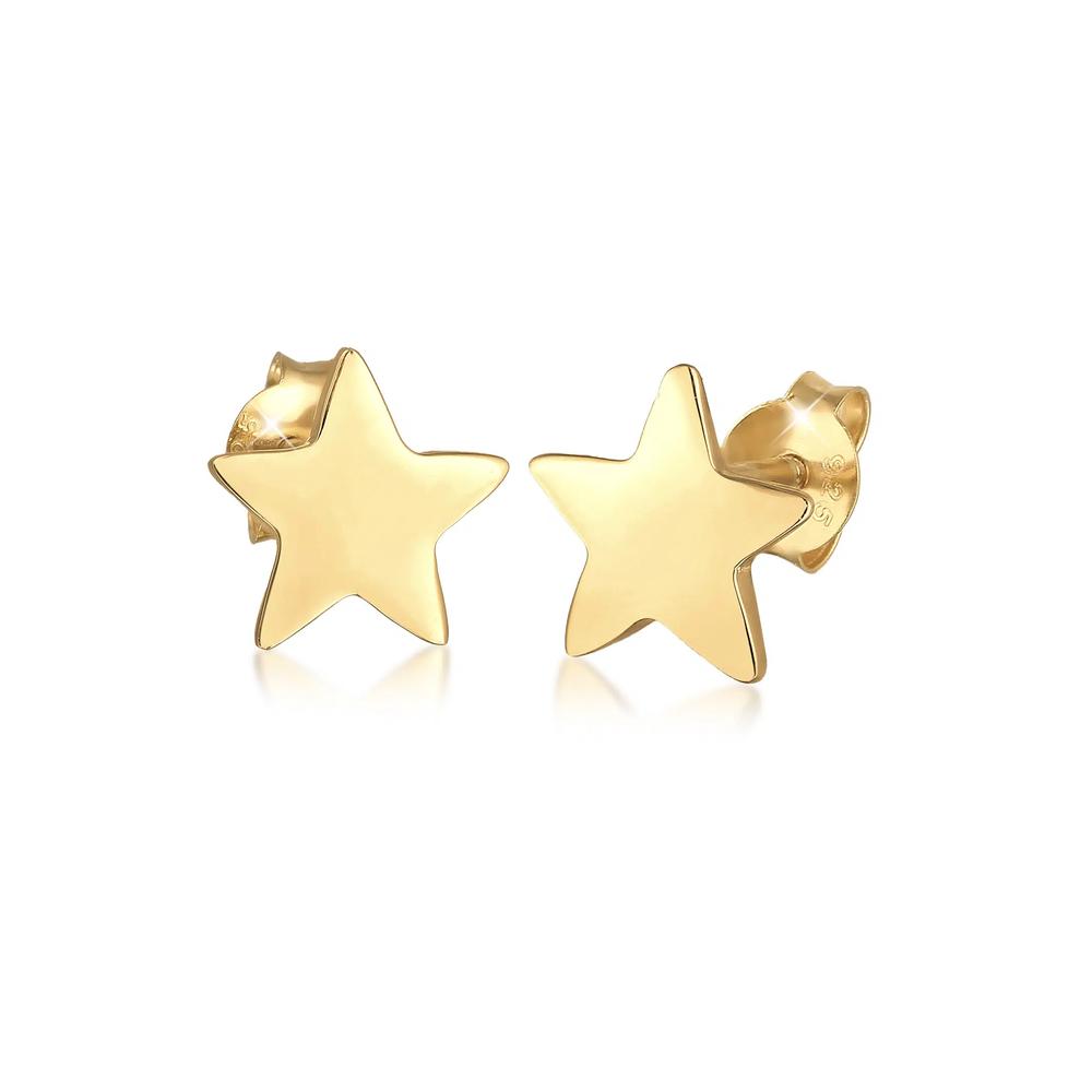 Серьги-гвоздики Star Astro Trend Basic с золотым покрытием 1