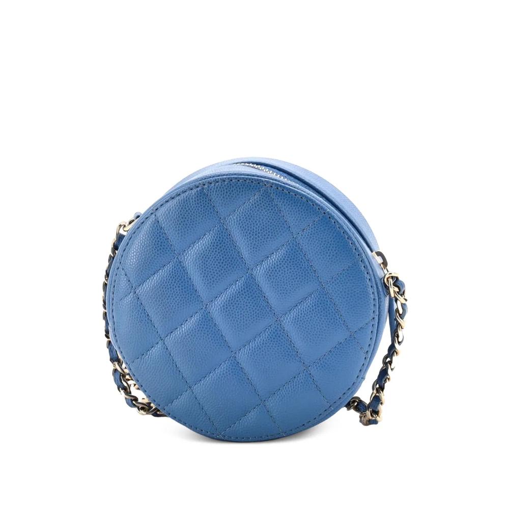 Мини-сумка через плечо Round Clutch with Chain Quilted Caviar 2