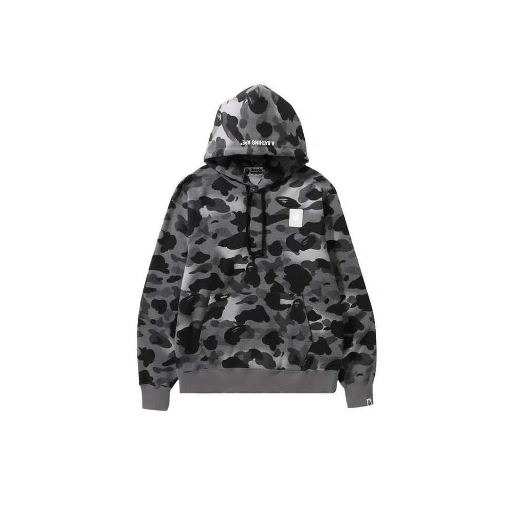 Худи BAPE Grid Camo Pullover Hoodie 'Black' 1