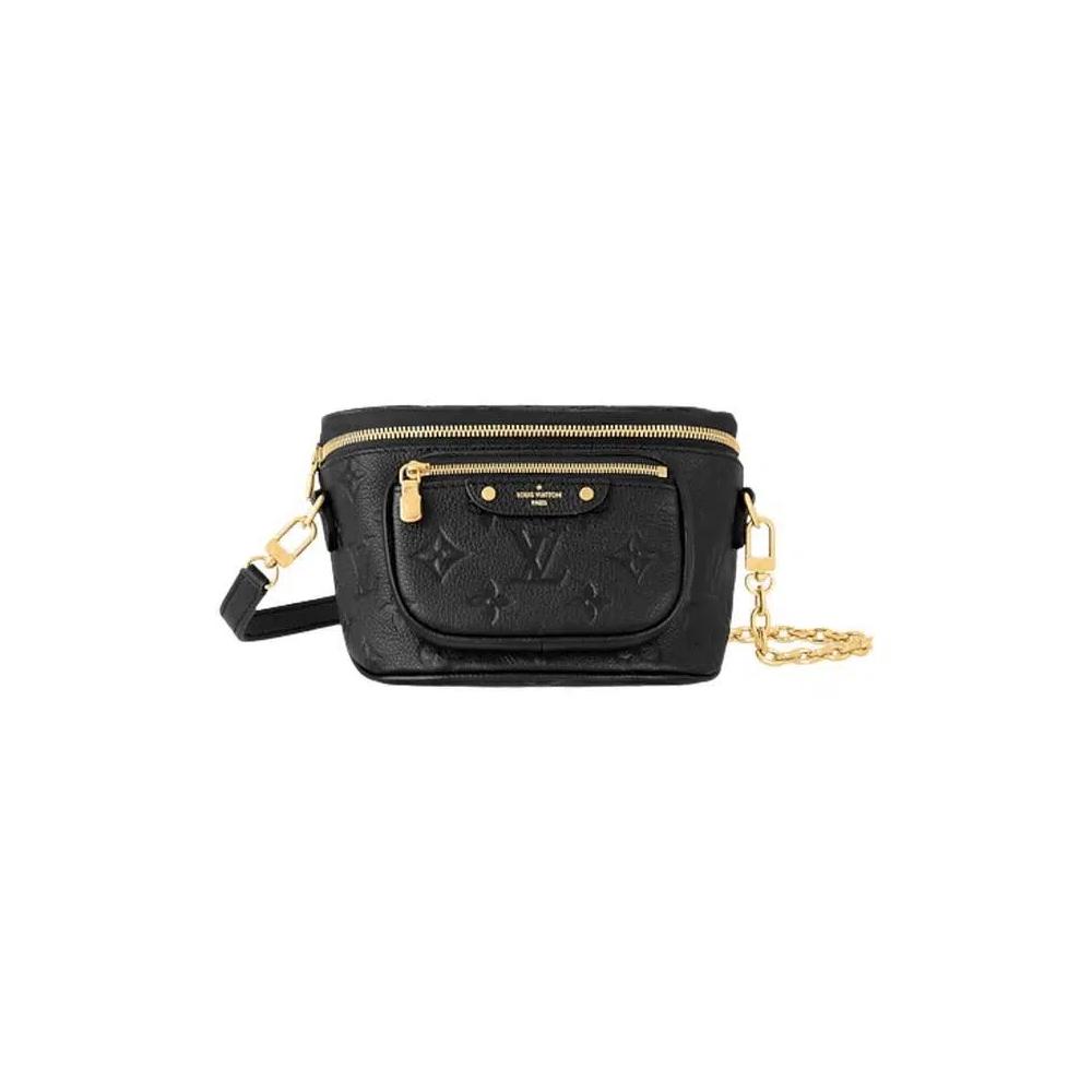 Сумки-пояса Louis Vuitton Mini Bumbag 'Black Monogram Embossed Empreinte Cowhide Leather' 1