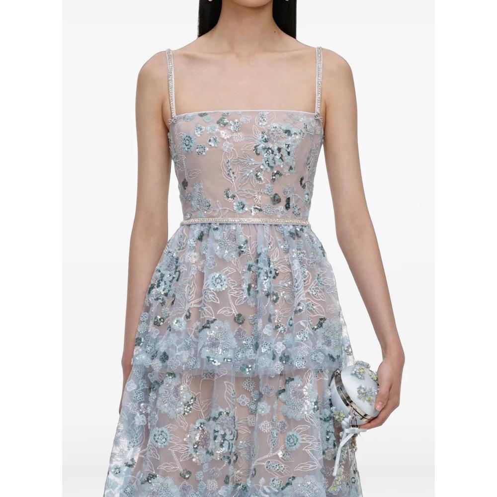 sequin-embellished tiered midi dress 5