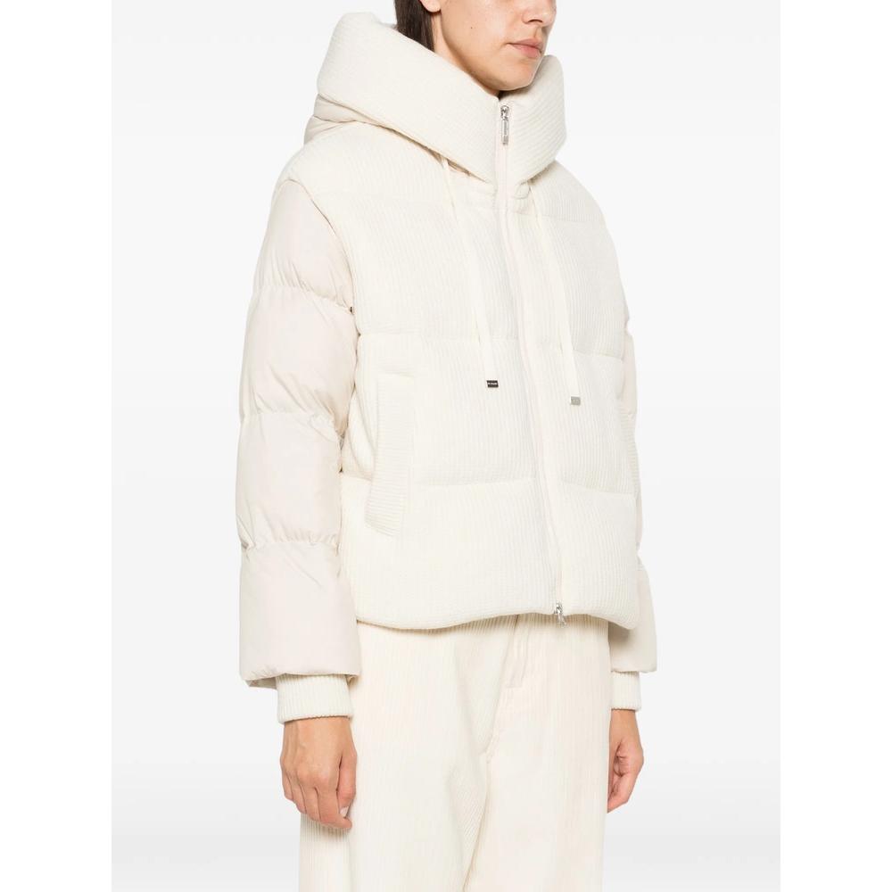 corduroy-panelled puffer jacket 2