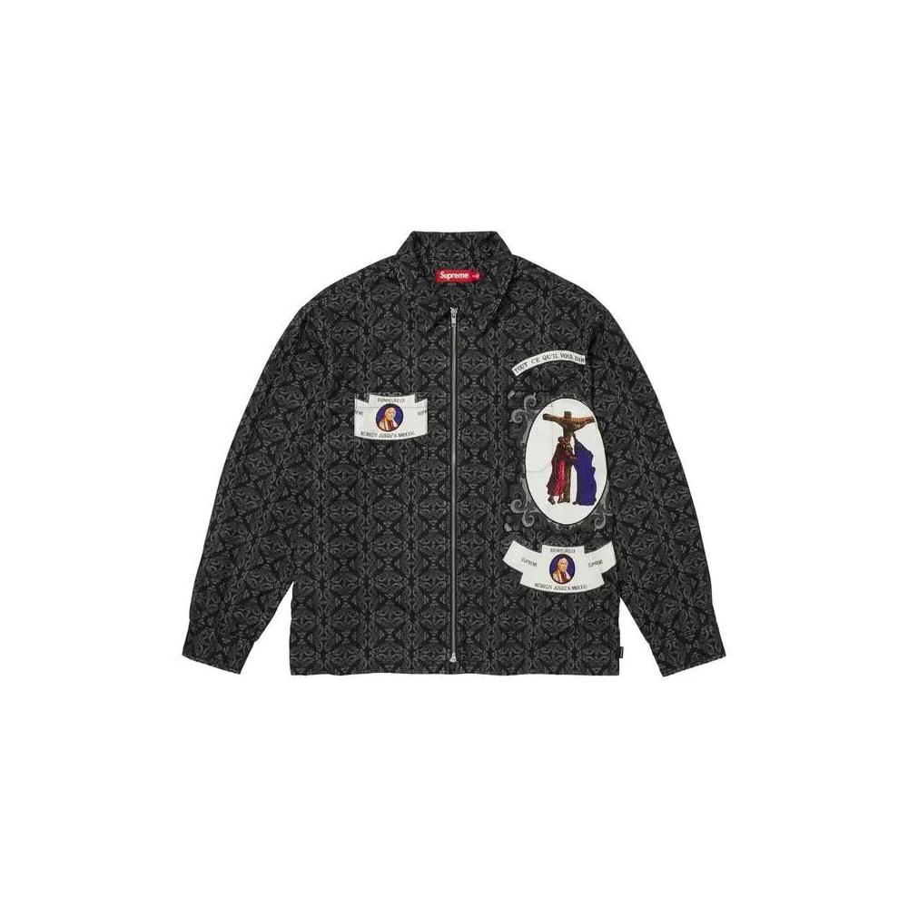 Фланелевые рубашки Supreme Devotion Flannel Zip Up Shirt 'Black' 1