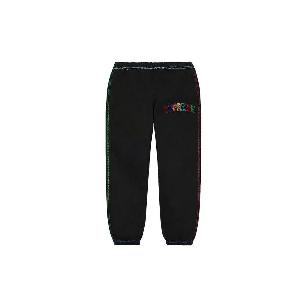 Спортивные штаны Supreme Big Stitch Sweatpant 'Black' 1