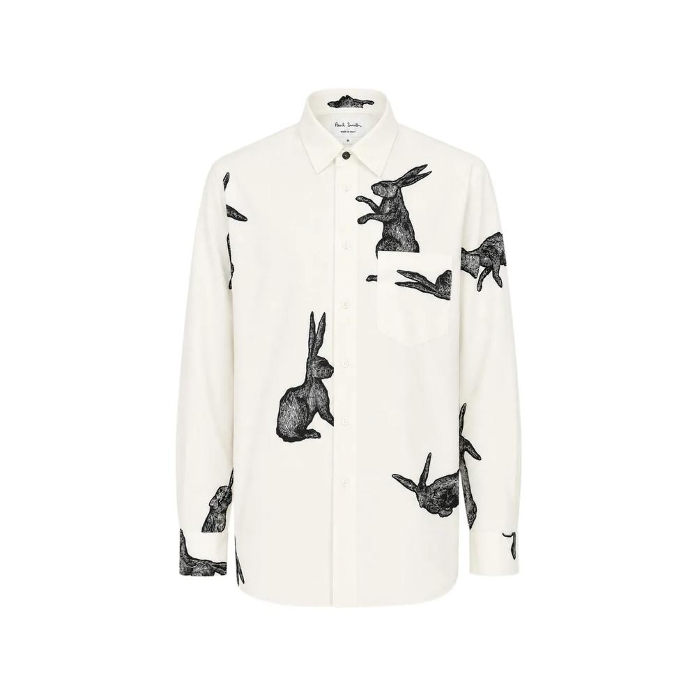 white Rabbit-print shirt 1