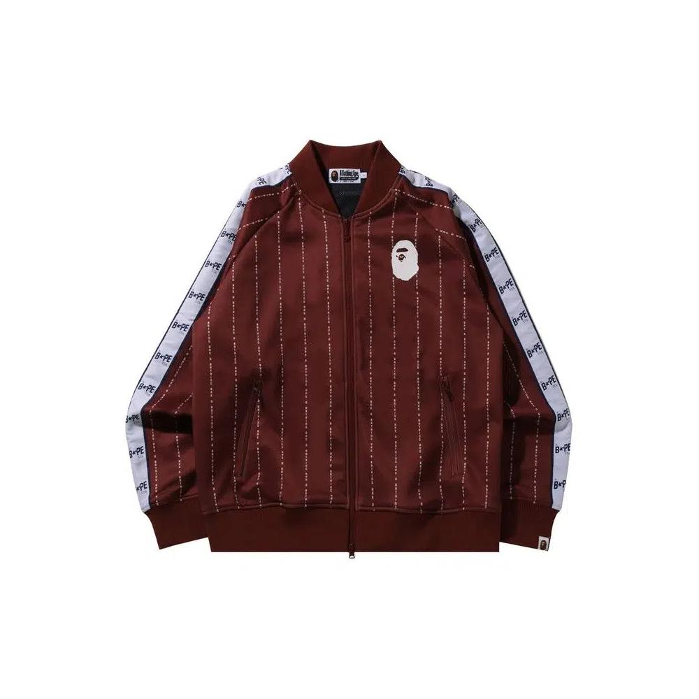 Бомберы BAPE Text Stripe Jersey Top 'Коричневый' 1