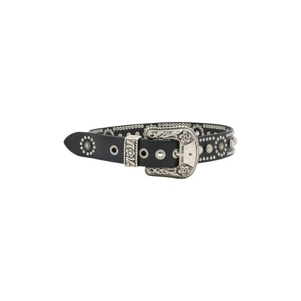 Ремни Golden Goose Lace Washed Leather Belt 'Черный' 1