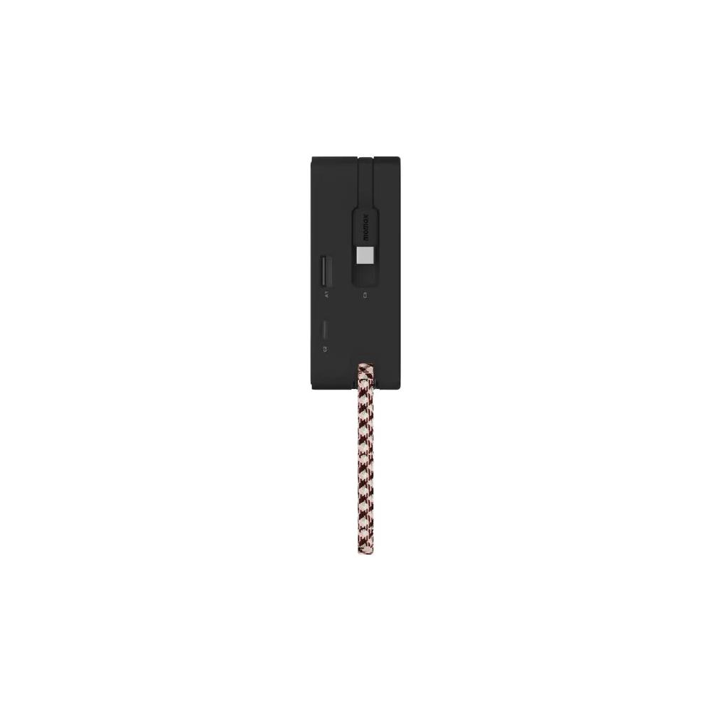 Momax 1-POWER X+ Внешний аккумулятор 10000 мАч с двумя встроенными USB-C кабелями - Чёрный 4