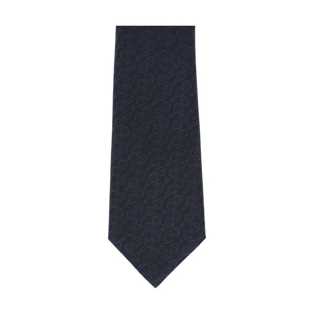 Галстуки Gucci Silk Jacquard Tie 'Темно-синий' 3