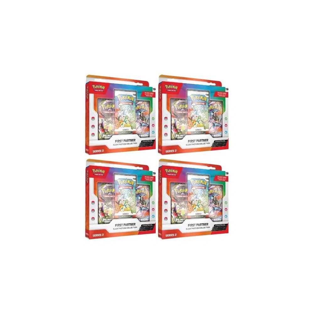 Коллекционные карточки Pokémon Mega Evolution: First Partner Illustration Collection Series 2 4x Lot 1