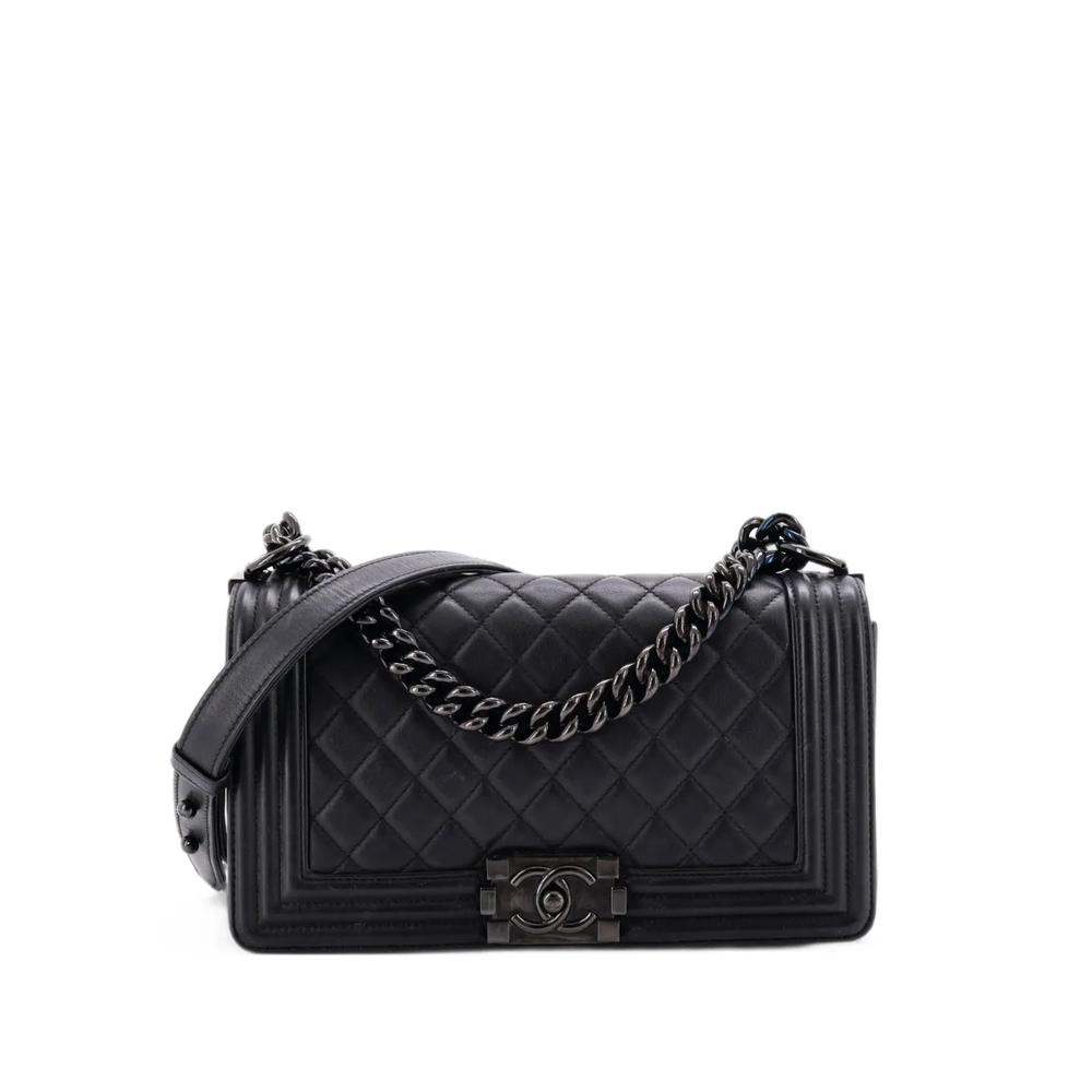 Сумка на плечо So Black Boy Flap Bag Quilted Lambskin Old среднего размера 1