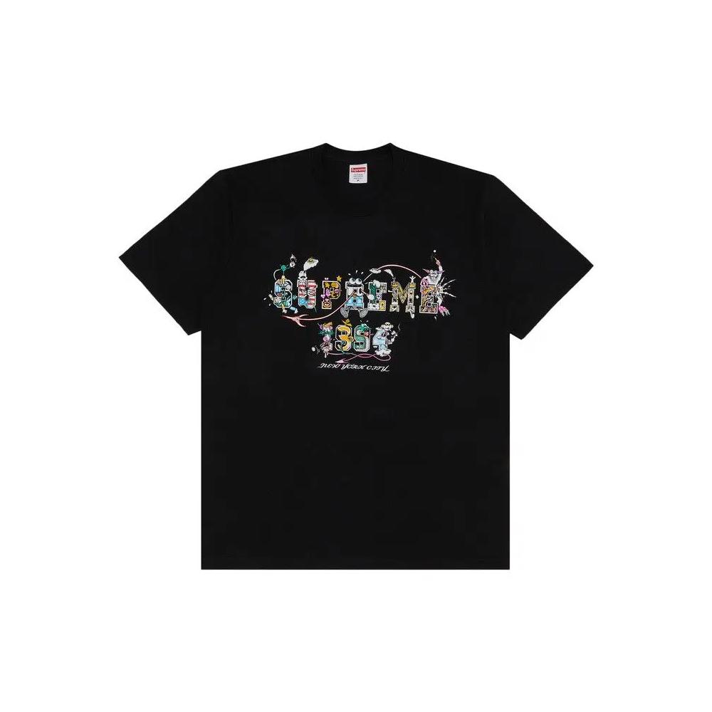 Футболки Supreme Varsity Tee 'Black' 1