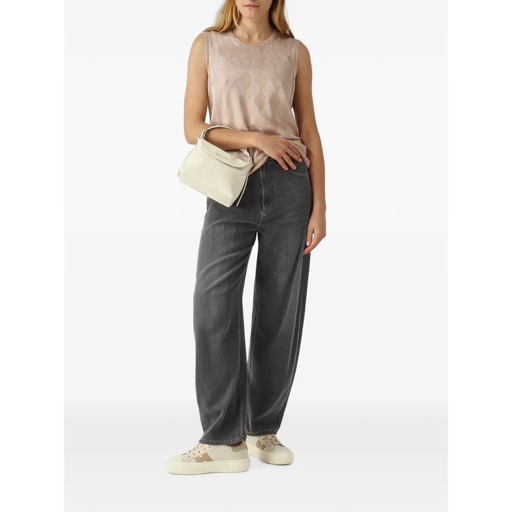 argyle-patterned metallic top 2