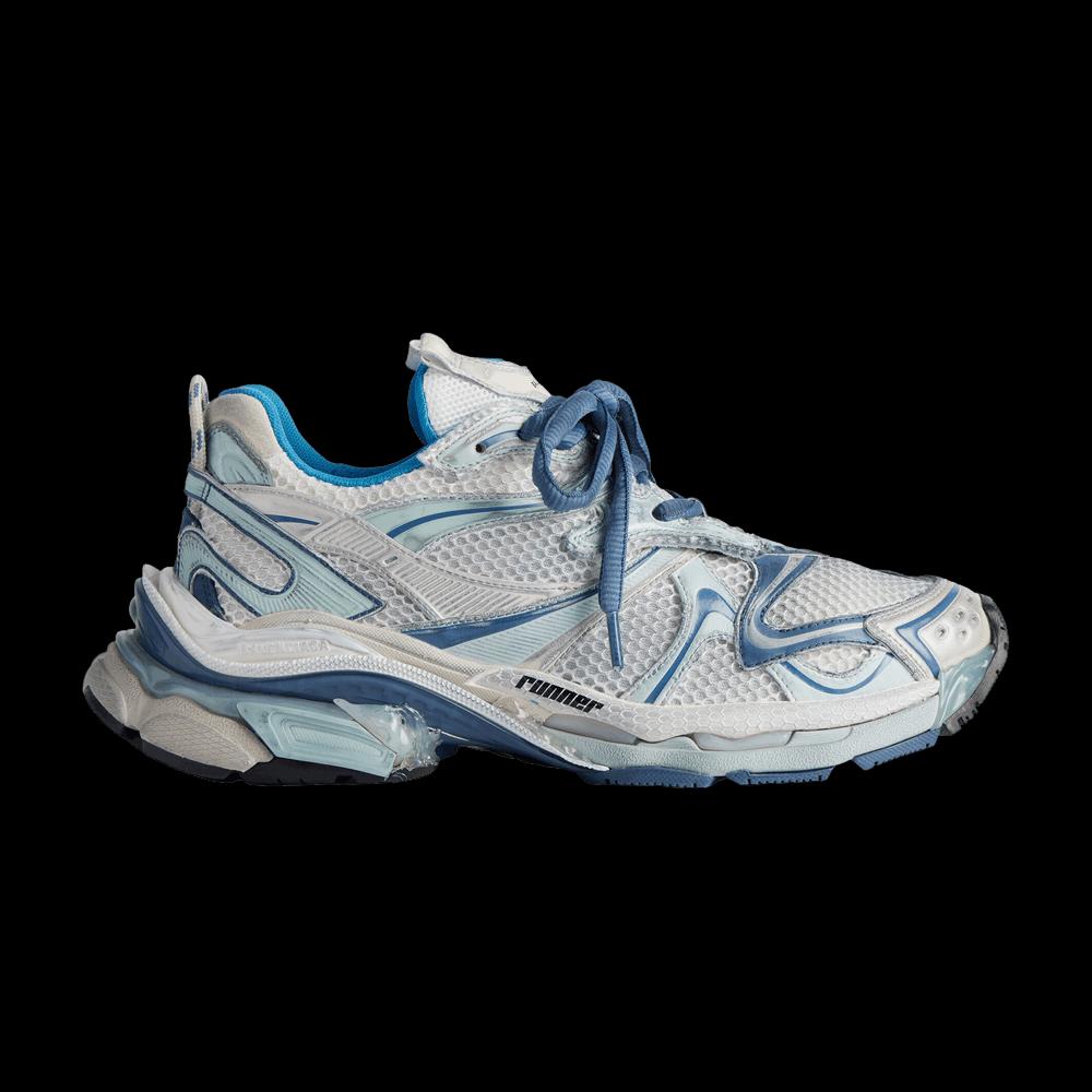 Кроссовки Balenciaga Runner Sneaker «Worn-Out - White Blue» 1