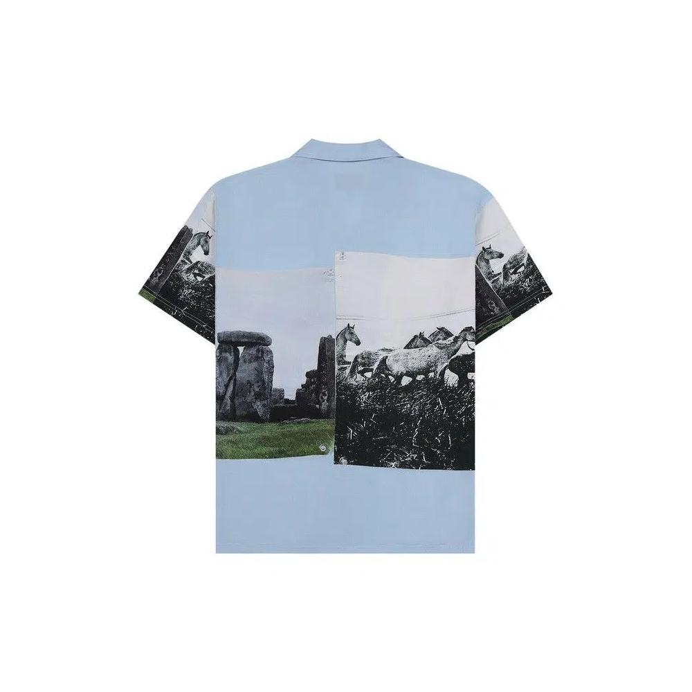 Рубашки на пуговицах Pleasures Stone Horse Button Down Shirt 'Blue' 2