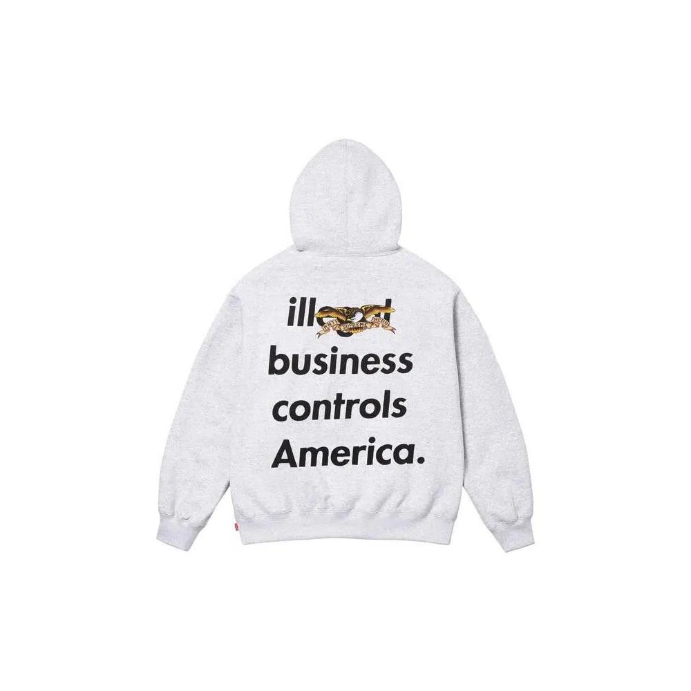 Худи Supreme x Antihero Hooded Sweatshirt 'Ash Grey' 2