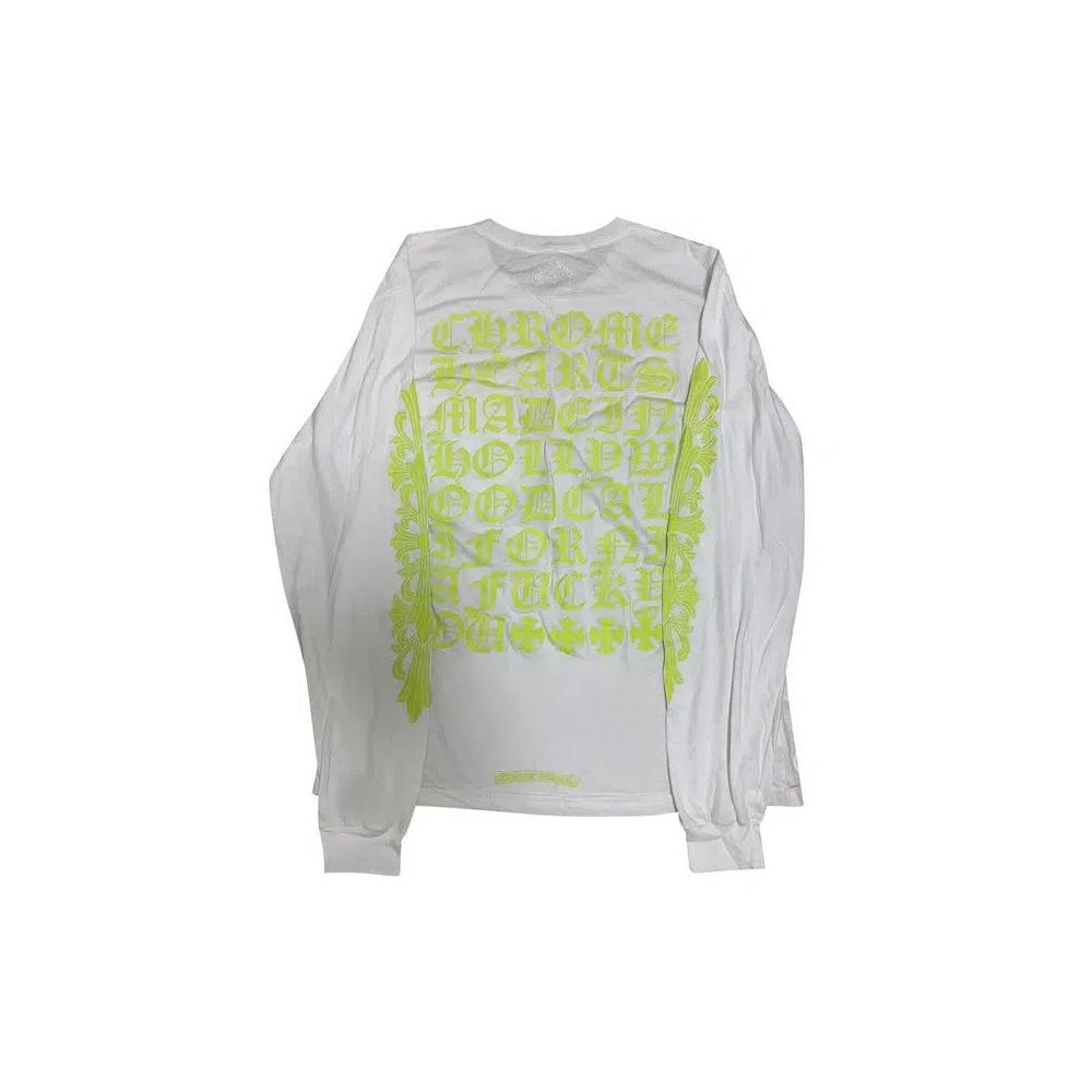 Футболки с длинным рукавом Chrome Hearts Neon Eye Chart Long-Sleeve 'Белый' 2