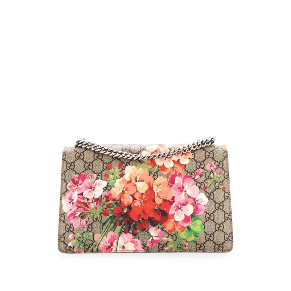 Маленькая сумка на плечо Dionysus Bag Blooms Print GG Coated Canvas 2