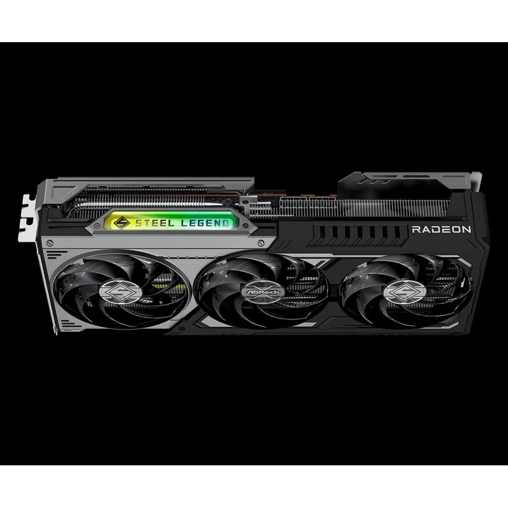 ASRock видеокарта RX 9070 XT Steel Legend Dark 16GB 3