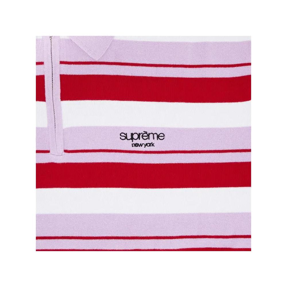 Поло Supreme Stripe Zip Long-Sleeve Polo 'Light Purple' 3