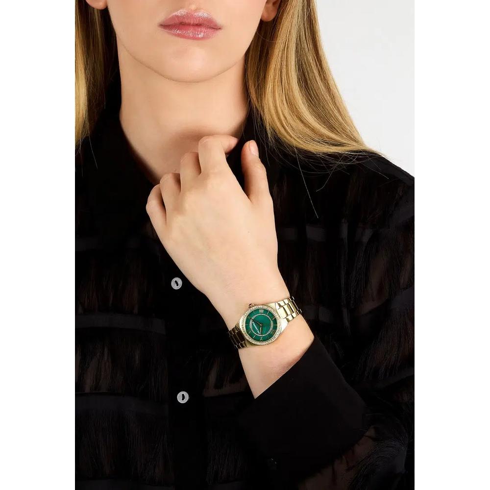 【2 года гарантии】KARL LAGERFELD Hamburg Collection 30mm женские кварцевые часы с зеленым циферблатом R0553105502 2