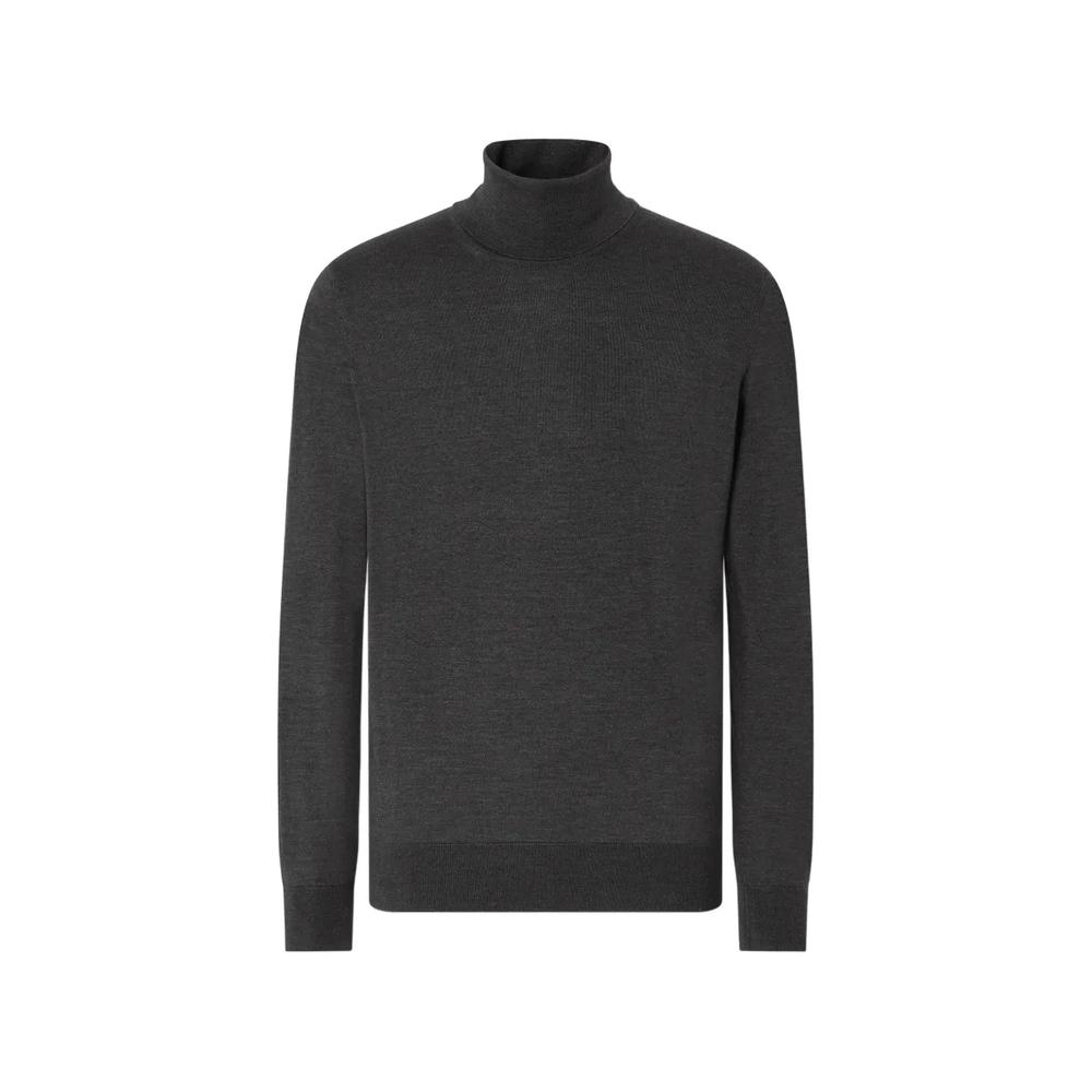 dark grey mélange Cashseta turtleneck sweater 1