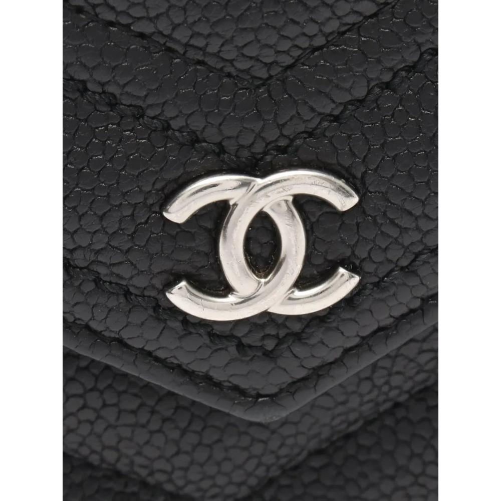 Сумка через плечо CC Chevron Caviar Square Wallet On Chain (2017-2018 годы) 2
