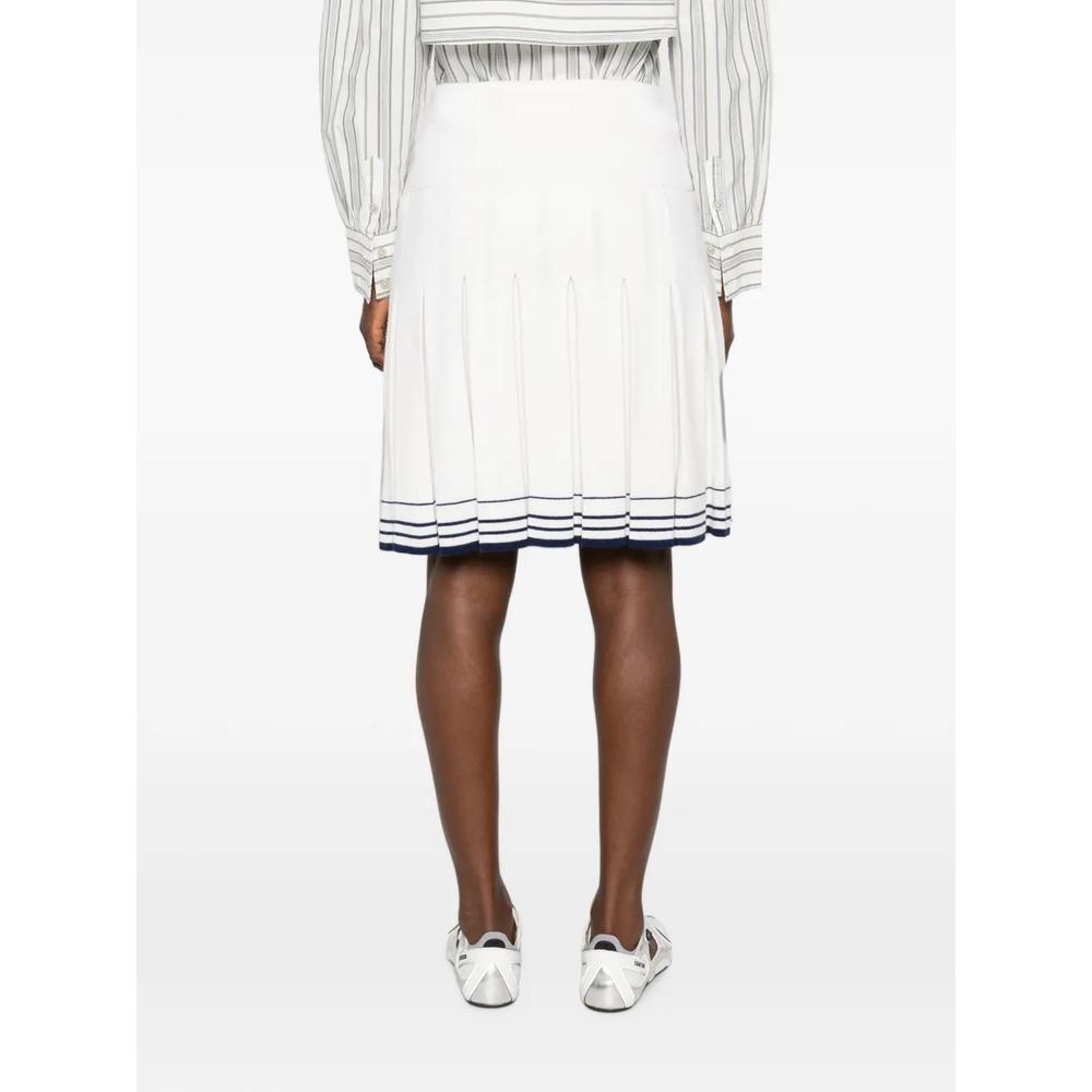 pleated striped-trim mini skirt 4