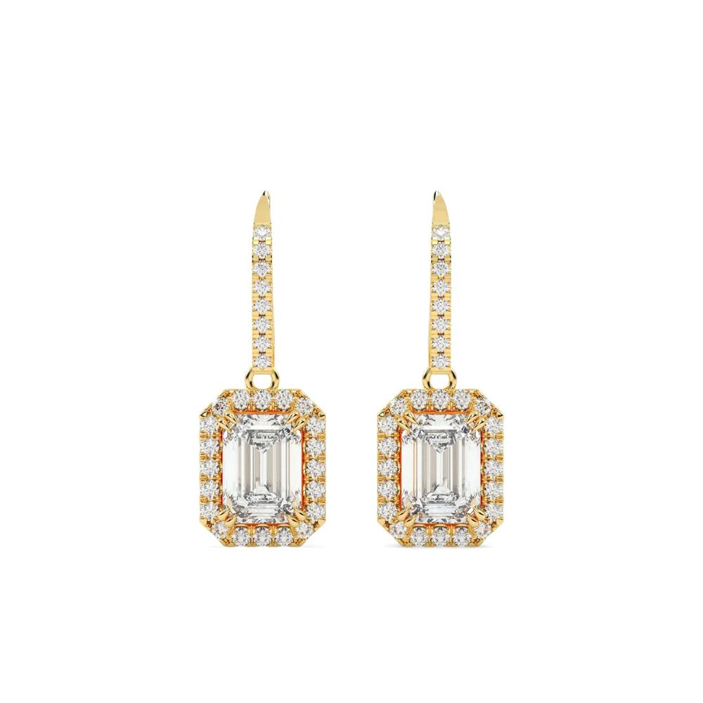 Серьги-подвески из желтого золота 1