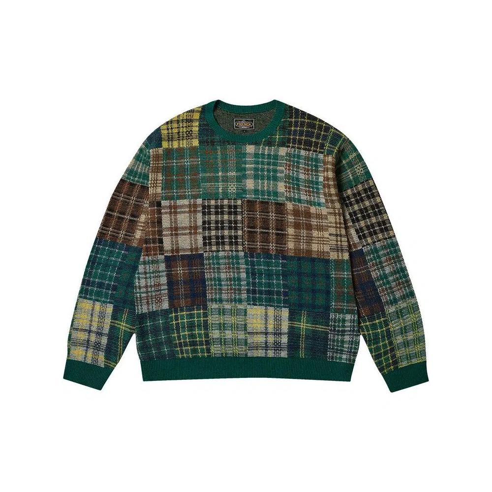 Свитера Palace x Beams Plus Patchwork Crew Knit 'Jacquard Green' 1