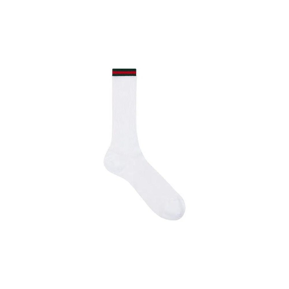 Носки и колготки Gucci Web Rib Socks 'White' 1