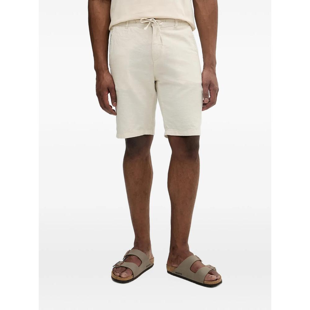 drawstring-waist logo-patch shorts 1