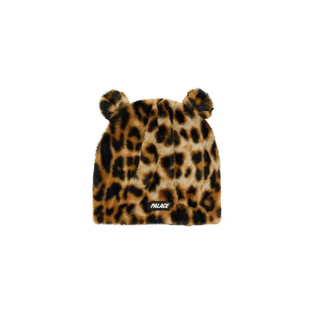 Шапки-бини Palace Furry Ears Nein Cuff Beanie 'Leopard' 1