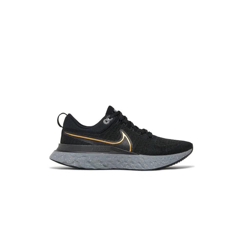 Кроссовки Nike React Infinity Run Flyknit 2 'Black Metallic Gold' 1