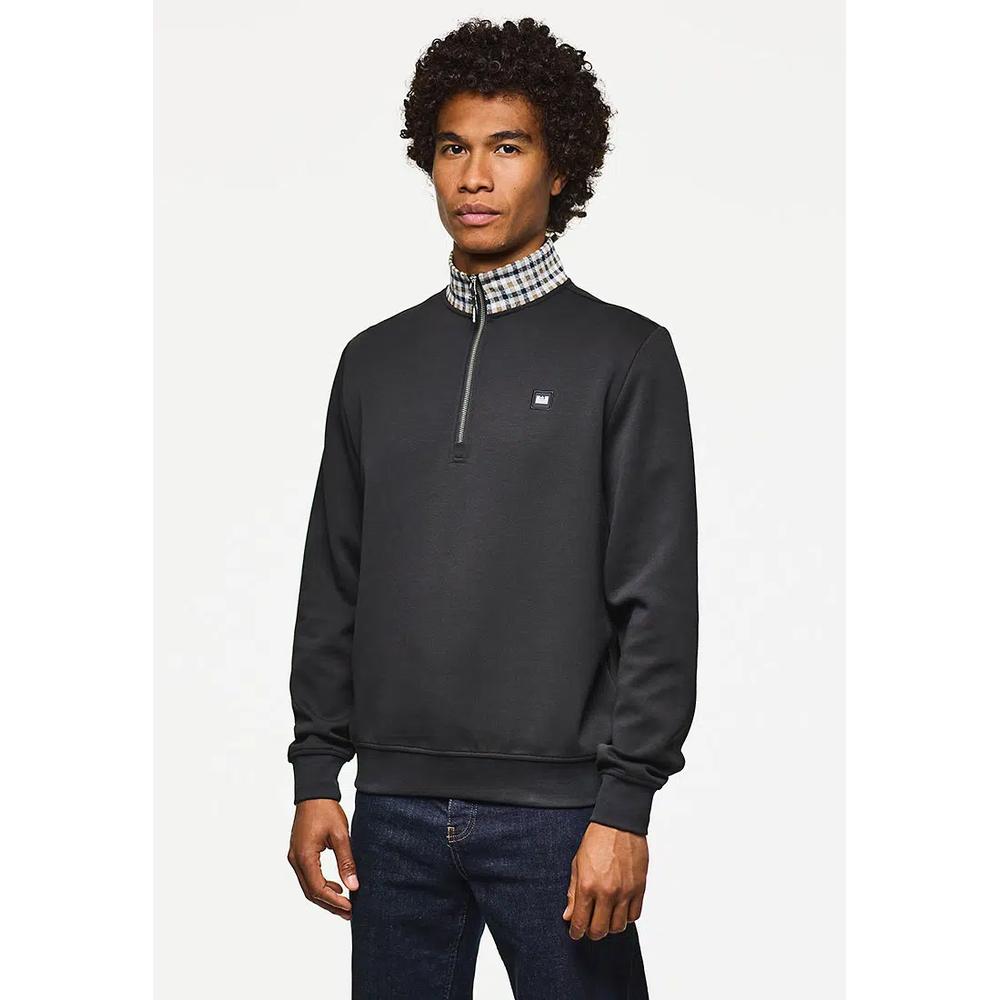 МУЖСКАЯ ЧЕРНАЯ HENSON JACQUARD RIB 1/4 ZIP 1