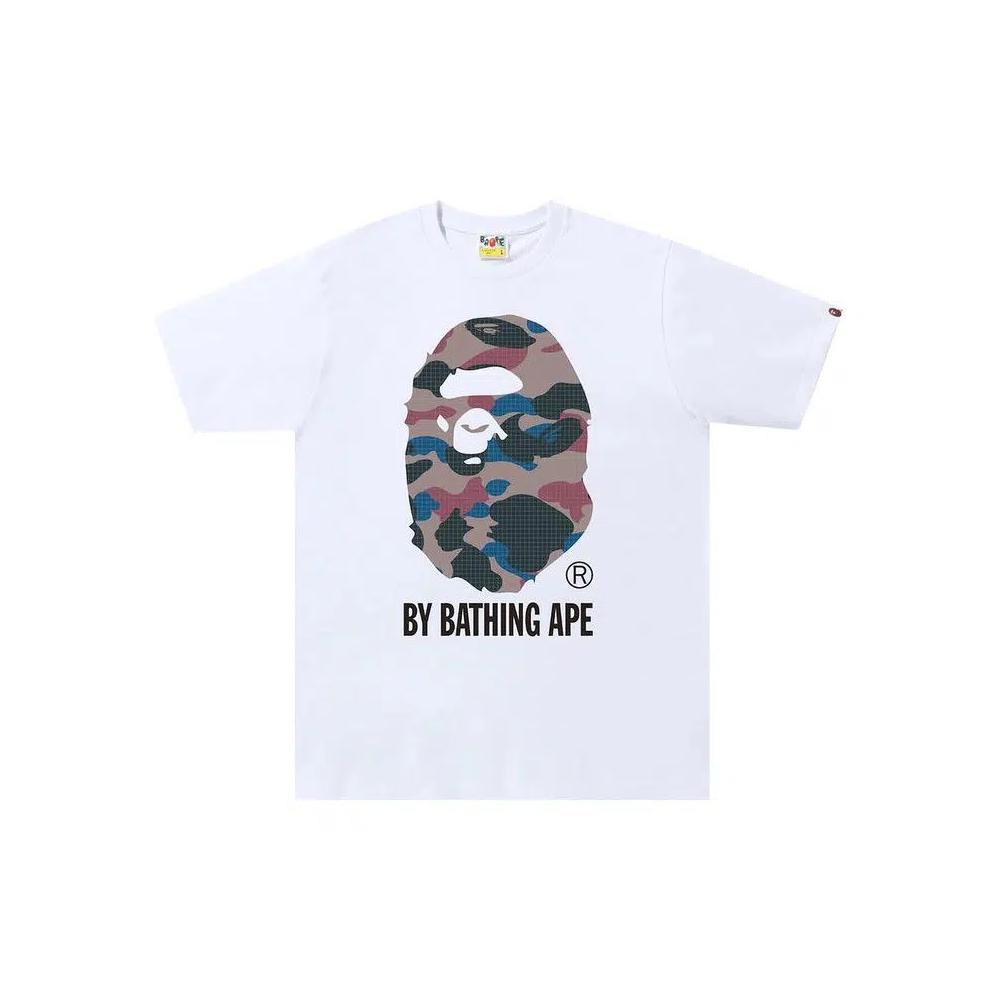 Футболки BAPE Grid Camo By Bathing Ape Tee 'White/Purple' 1