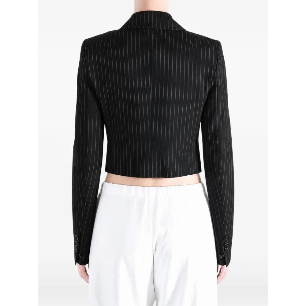 Manda pinstripe-pattern cropped jacket 4