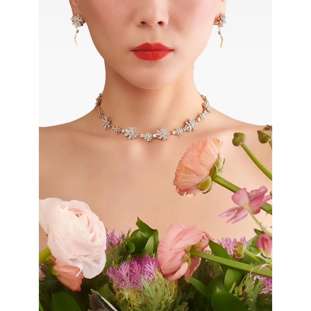 Золотые серьги Daisy с бриллиантами и изумрудами 2
