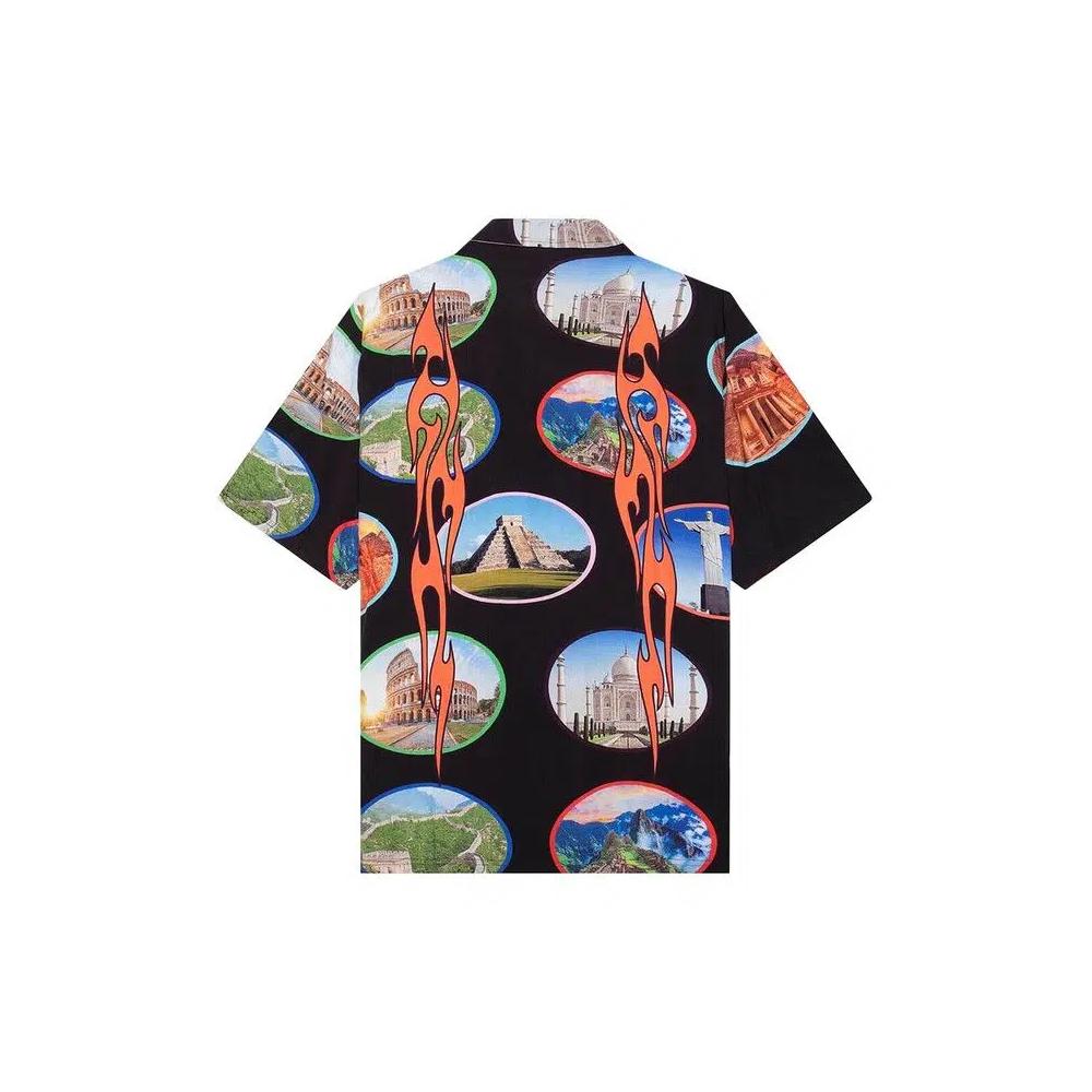 Рубашки на пуговицах Pleasures 7 Wonder Camp Shirt 'Black' 2