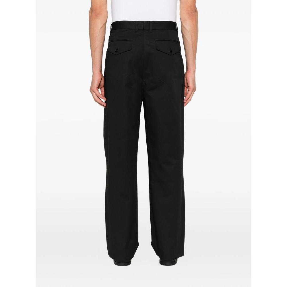 logo-plaque pleated trousers 4