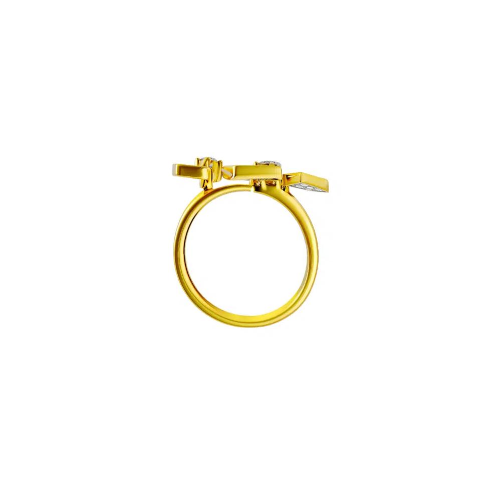 TOMEI кольцо коллекции Diamond Cut, желтое золото 916/22K 3