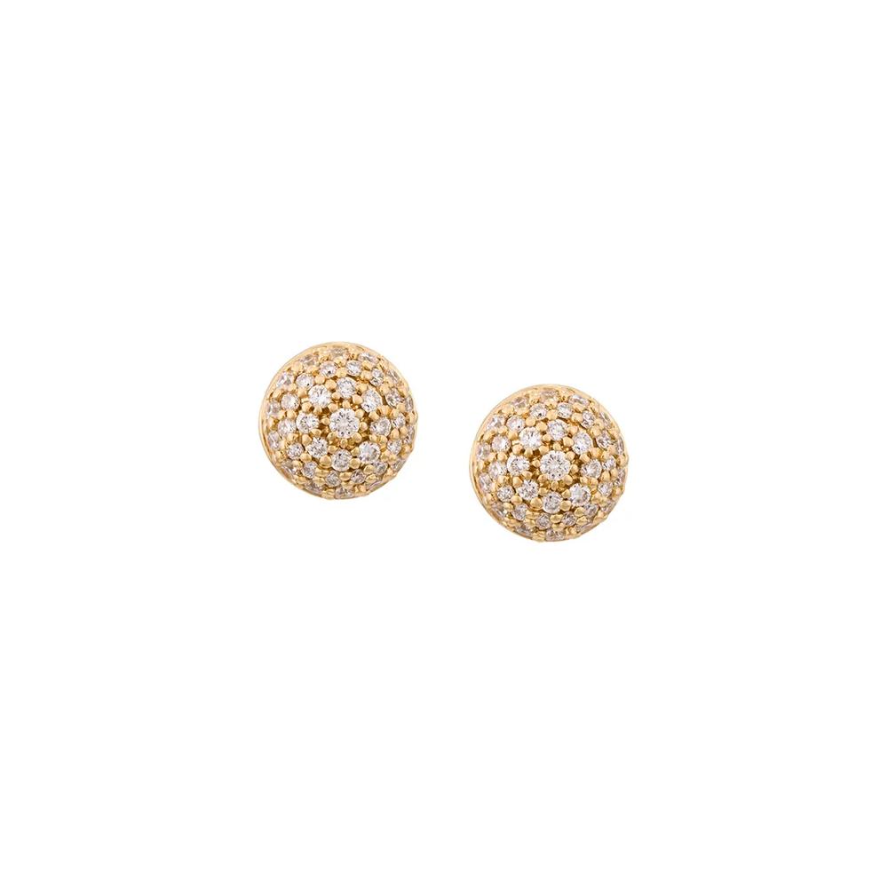 Серьги Black Caviar из желтого золота с бриллиантами 1