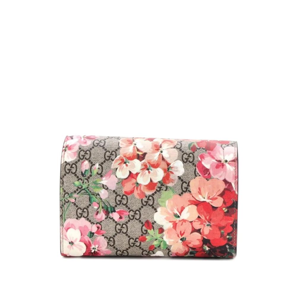 Маленькая сумка через плечо Dionysus Chain Wallet Blooms Print GG Coated Canvas 2