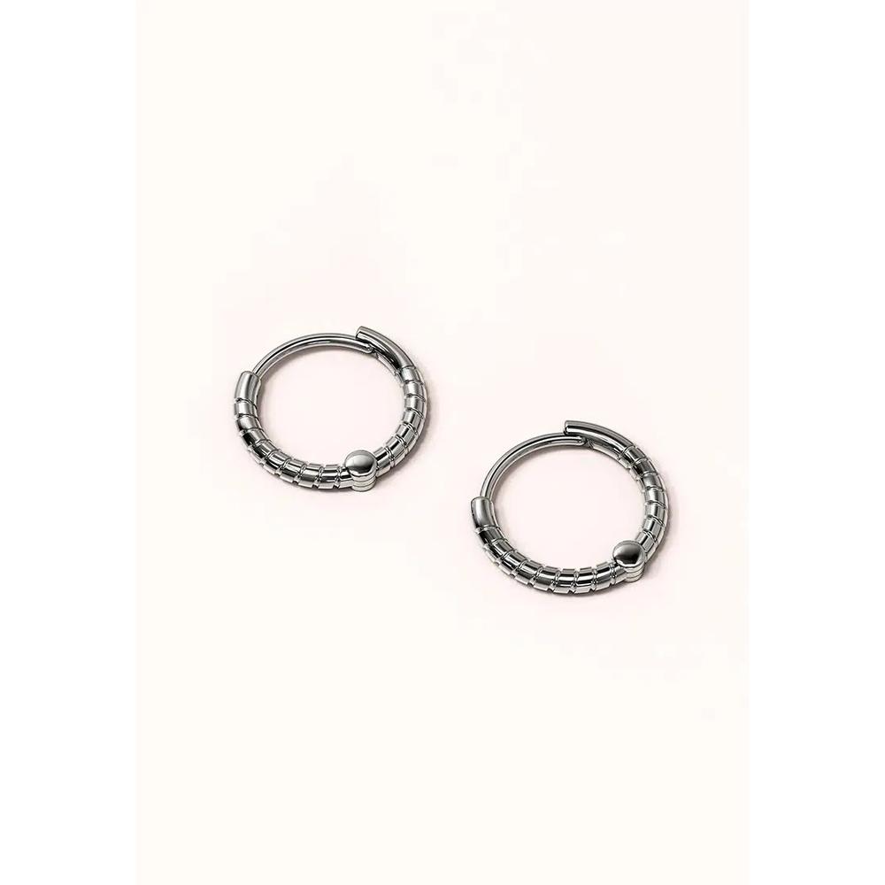 Серьги-кольца Helical из серебра 925 пробы 11 мм серебристые 3