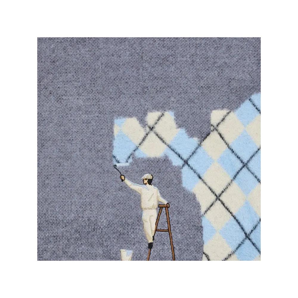 Поло HOUSE OF ERRORS Knitted Wall Painter Rugby 'Grey/Plaid' 3