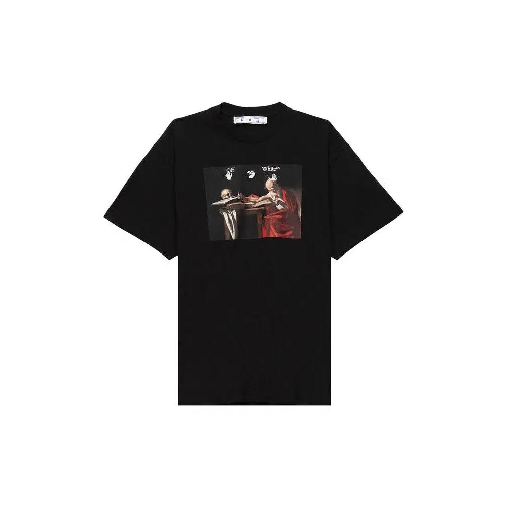 Футболки Off-White Caravaggio Short-Sleeve Over Tee 'Black/Red' 1