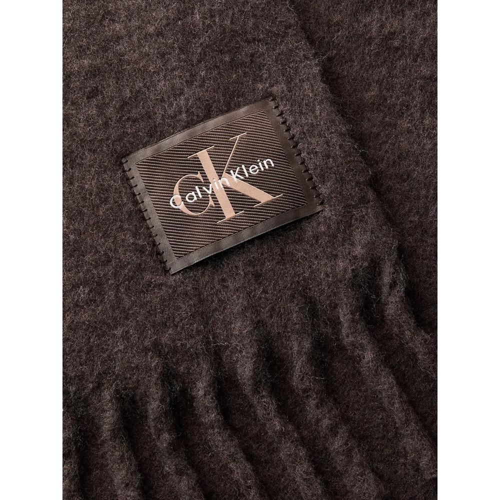 logo-patch fringed scarf 2
